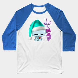 Nap Time Robot Baseball T-Shirt